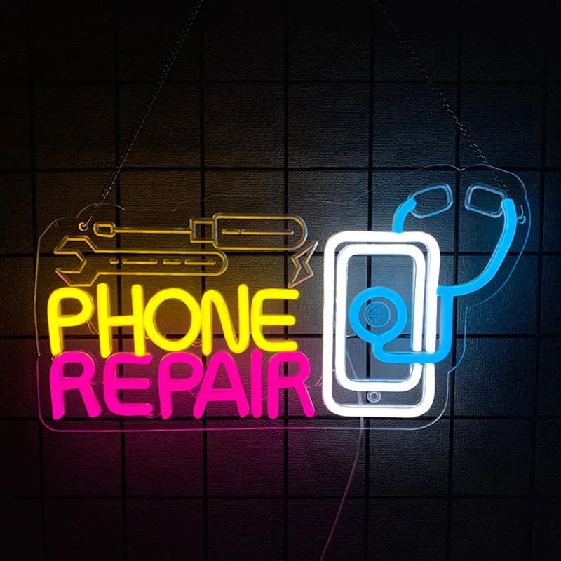 Electronics Repair Store - Phone Repair Neon Sign For Wall